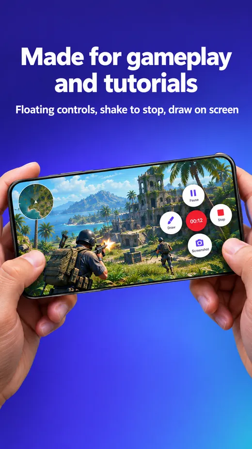 AIRec Floating controls screen
